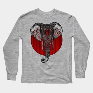 Red Stripes Elephant Long Sleeve T-Shirt